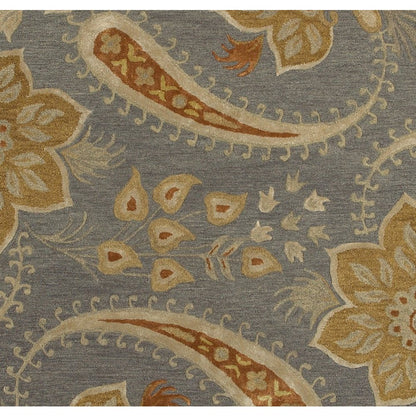 Glamour Cotton Area Rug Indoor in Gray/Yellow, 9' x 12'