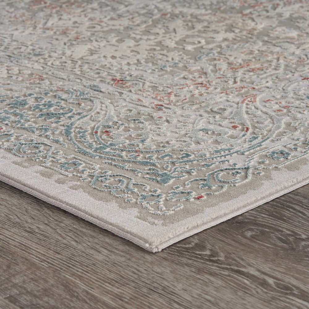 Imagine Durable Performance Area Rug Indoor in Gray/Red, 1'10" x 3'