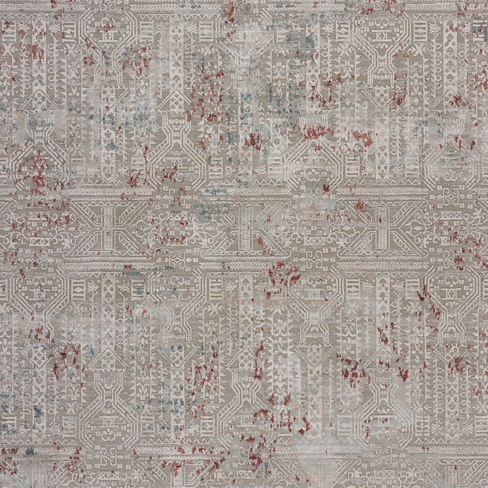 Imagine Durable Performance Area Rug Indoor in Blue/Cream, 1'10" x 3'
