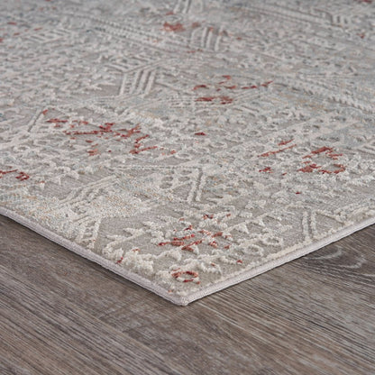 Imagine Durable Performance Area Rug Indoor in Blue/Cream, 1'10" x 3'