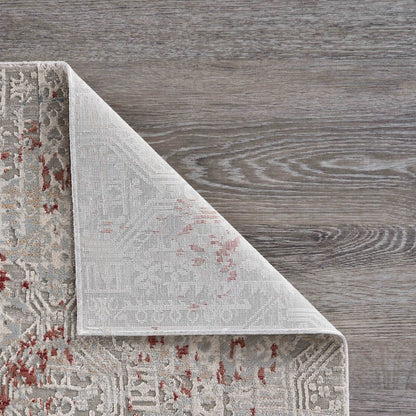 Imagine Durable Performance Area Rug Indoor in Blue/Cream, 1'10" x 3'