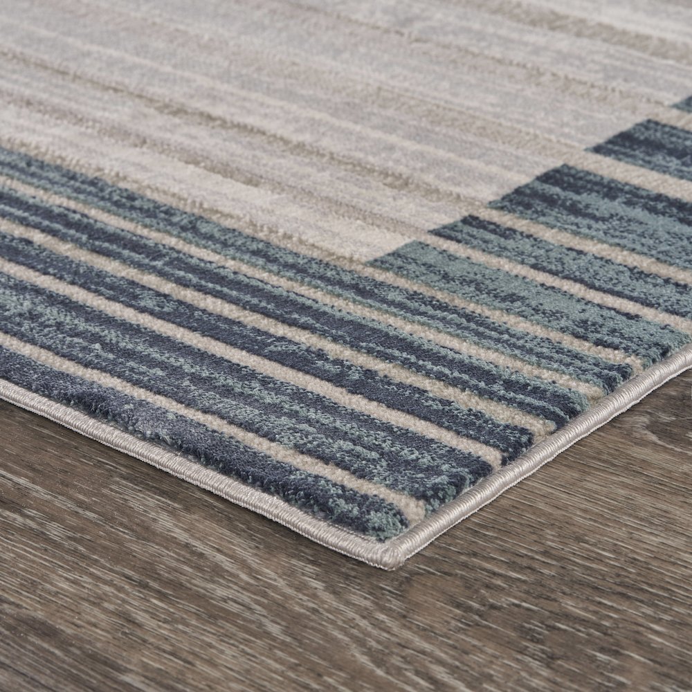 Imagine Durable Performance Area Rug Indoor in Cream/Blue, 1'10" x 3'