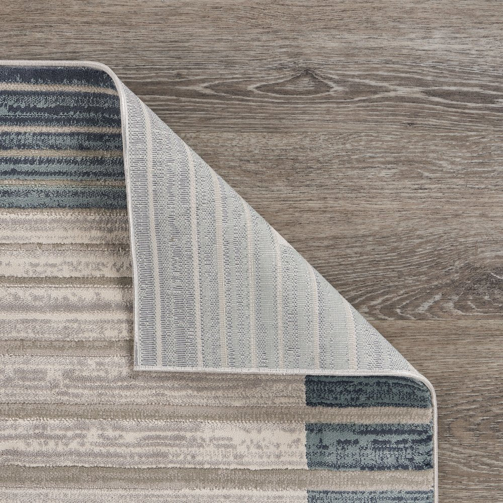 Imagine Durable Performance Area Rug Indoor in Cream/Blue, 1'10" x 3'
