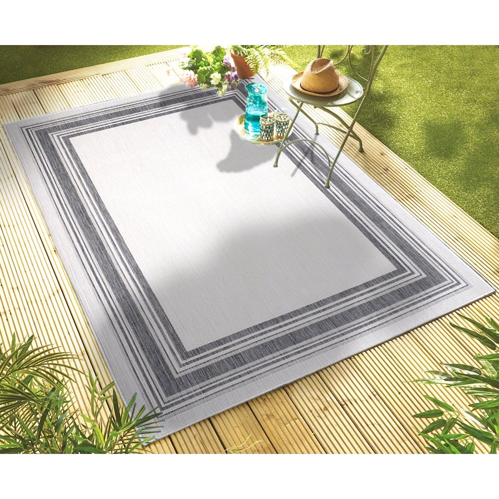 Kilimanjaro Performance Blend Area Rug Outdoor in White/Cream, 3' x 5'