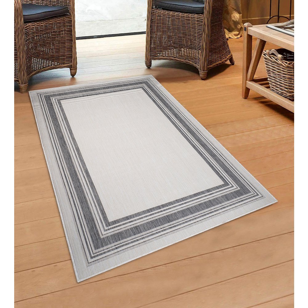 Kilimanjaro Performance Blend Area Rug Outdoor in White/Cream, 3' x 5'