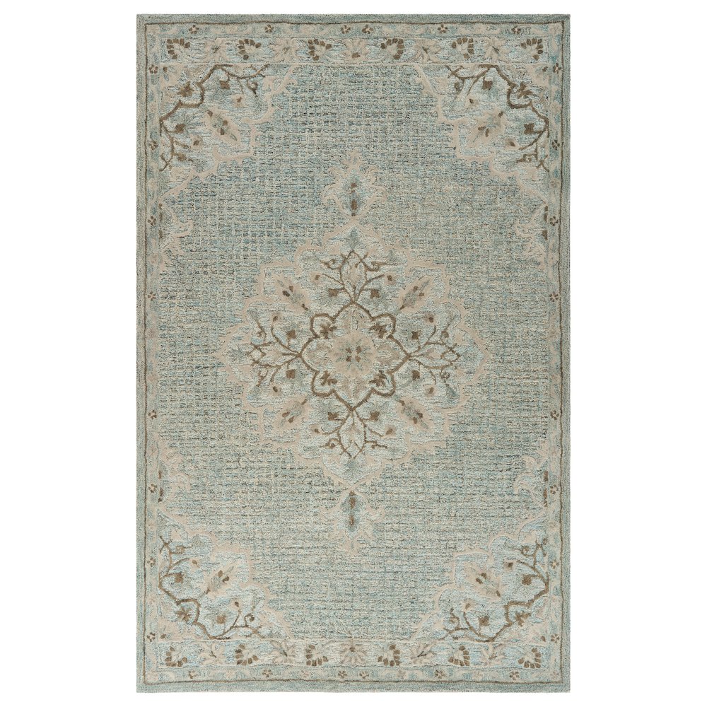 Modern Traditions Wool Area Rug Indoor in Blue, 5' x 7'9"
