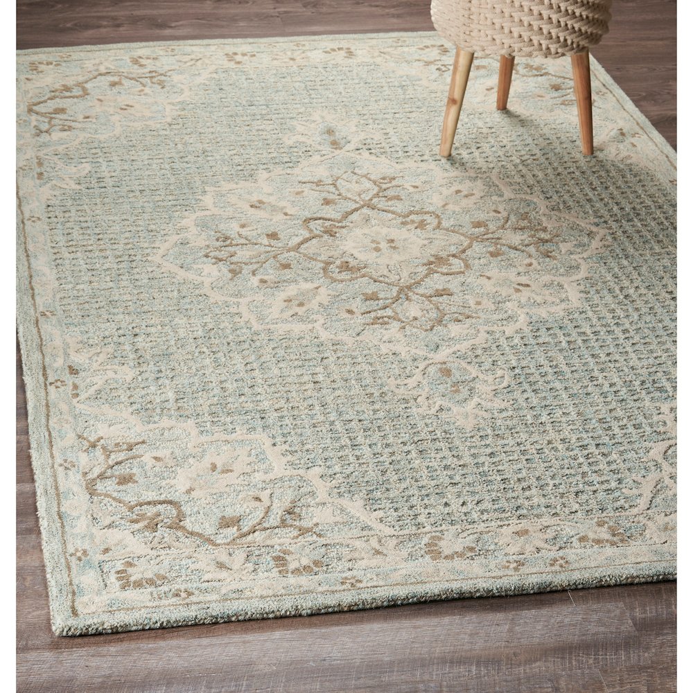 Modern Traditions Wool Area Rug Indoor in Blue, 5' x 7'9"