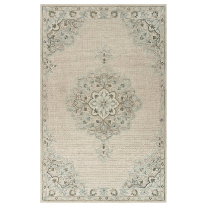 Modern Traditions Wool Area Rug Indoor in Ivory, 5' x 7'9"