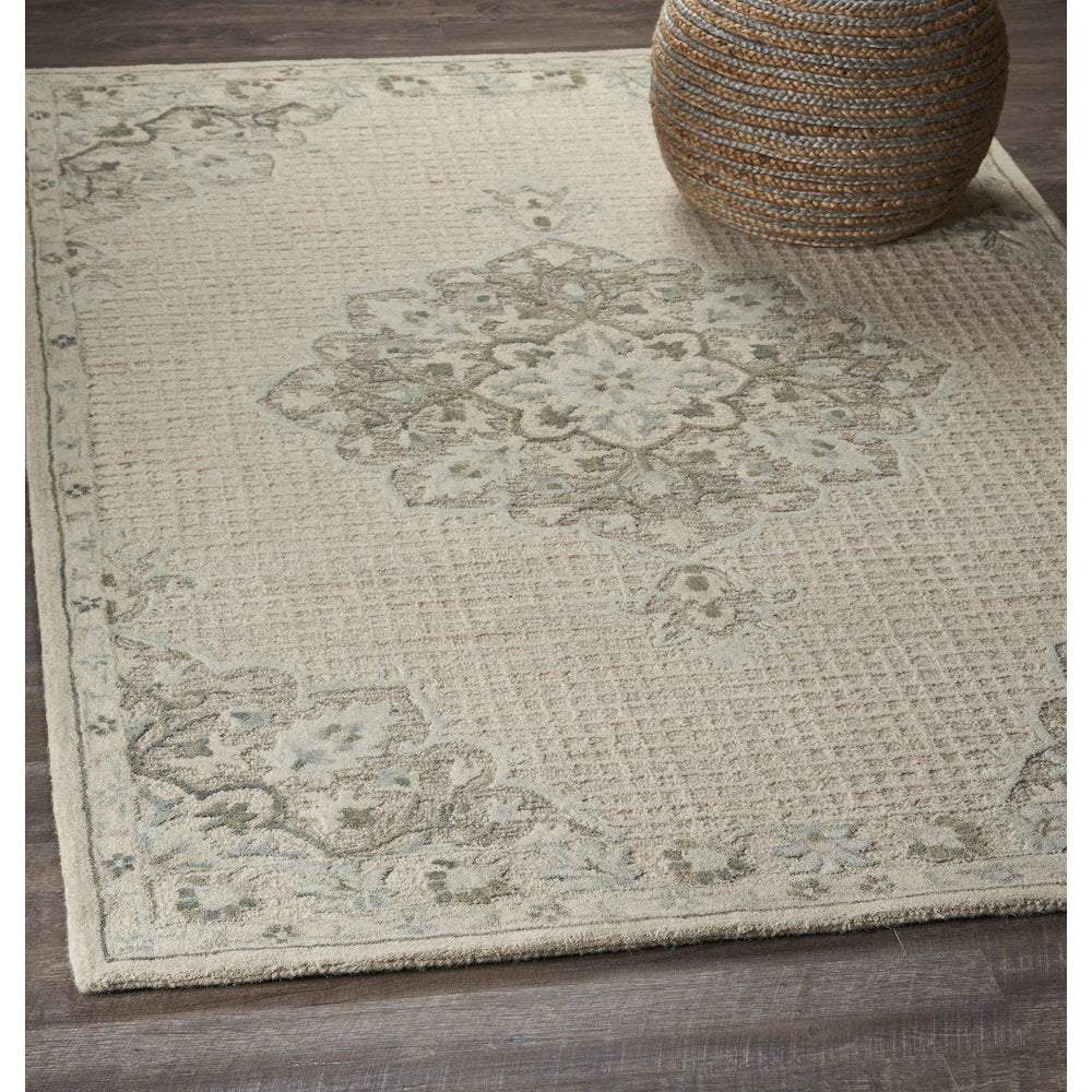 Modern Traditions Wool Area Rug Indoor in Ivory, 5' x 7'9"
