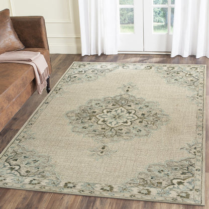 Modern Traditions Wool Area Rug Indoor in Ivory, 5' x 7'9"