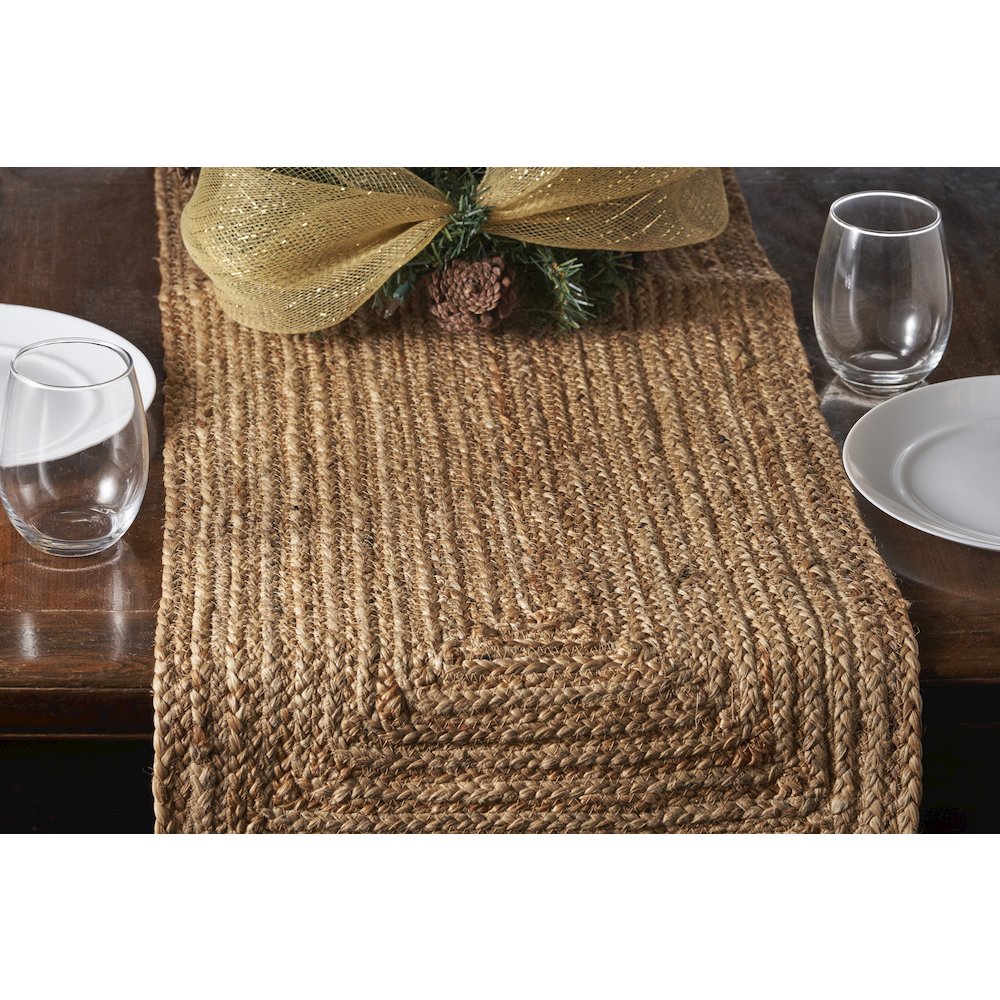 Classic Jute Table Top Placemat in Tan,  1'4" x 6'8"