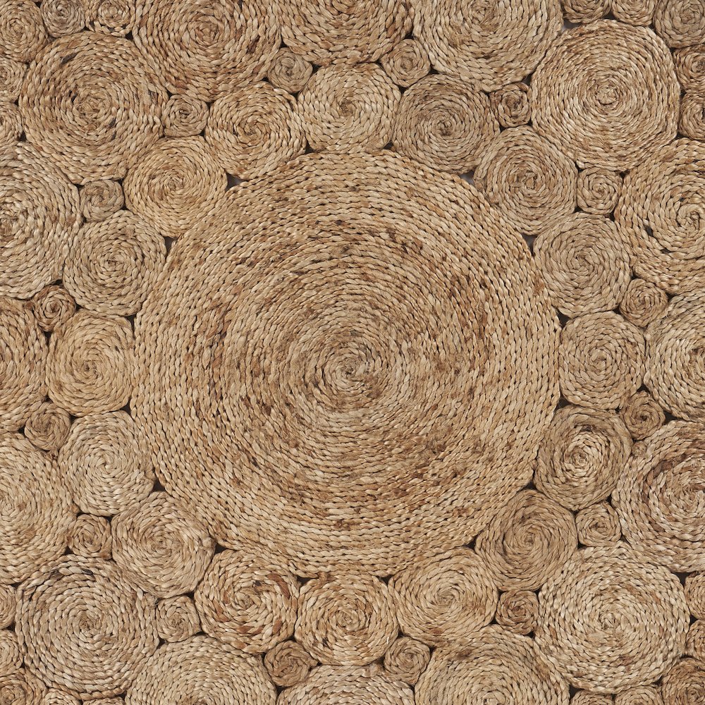 Boutique Jute Jute Area Rug Indoor in Brown/Tan, 4' Round