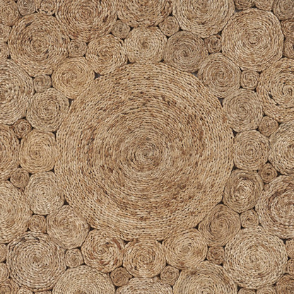 Boutique Jute Jute Area Rug Indoor in Brown/Tan, 4' Round