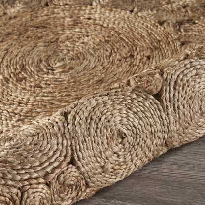 Boutique Jute Jute Area Rug Indoor in Brown/Tan, 4' Round