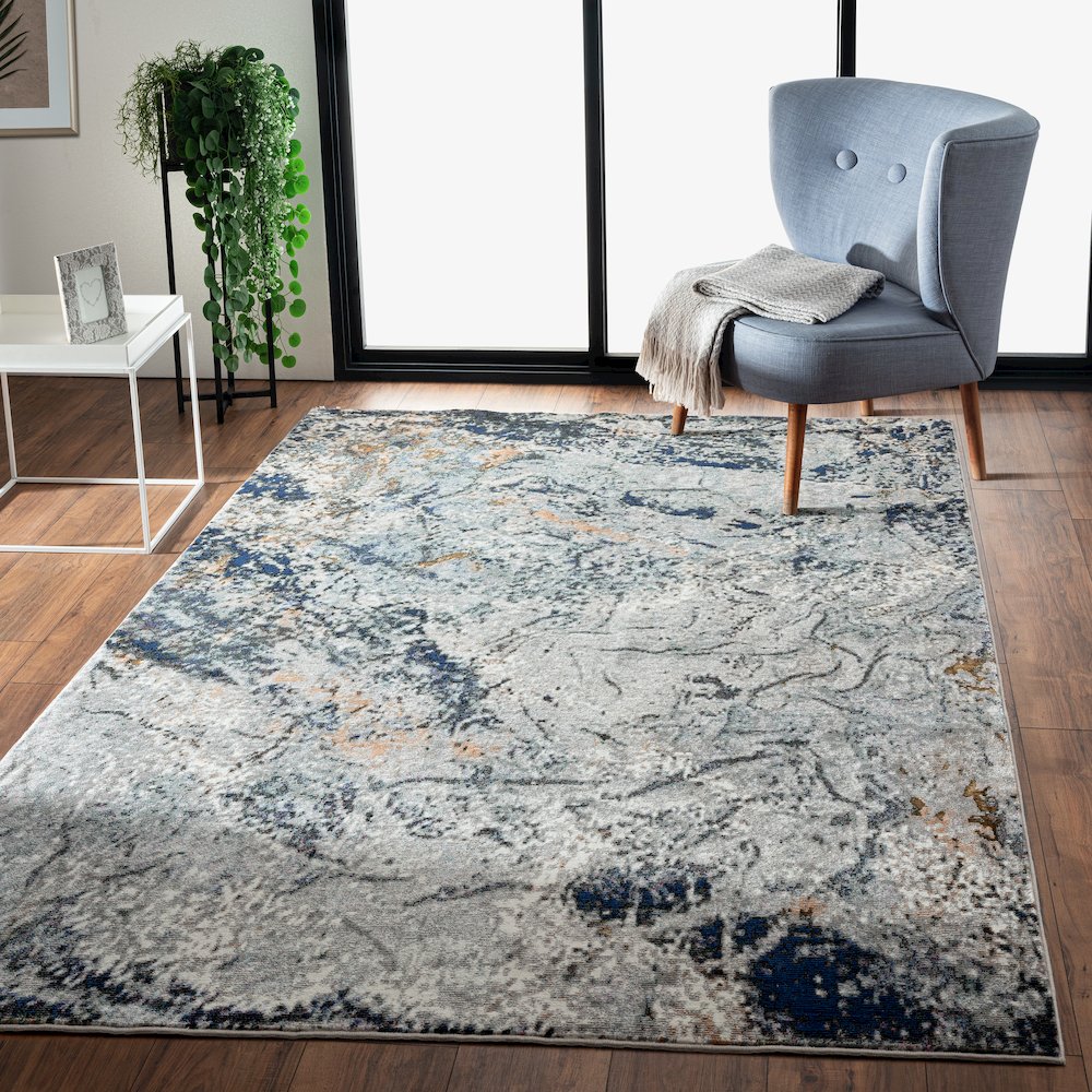 Nimbus Abstract Arctic Glacier Area Rug