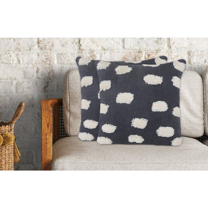 Zeal Cotton Pillow Set of 2 in Blue/White, 20" x 20"