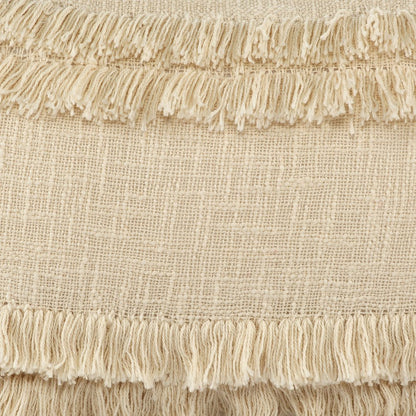 Beverly Fringed Solid Throw Pillow