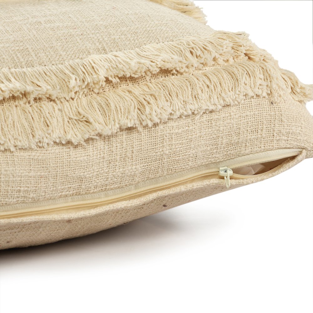Beverly Fringed Solid Throw Pillow