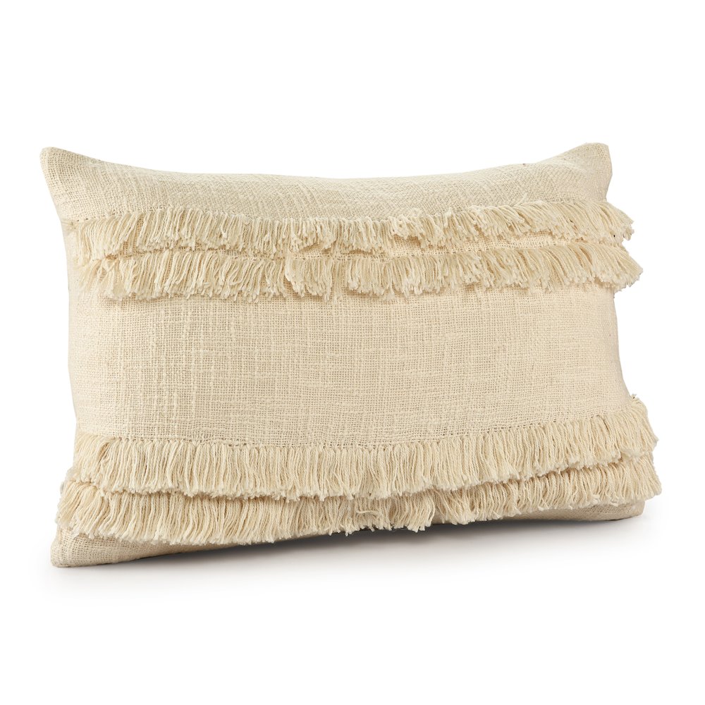 Beverly Fringed Solid Throw Pillow