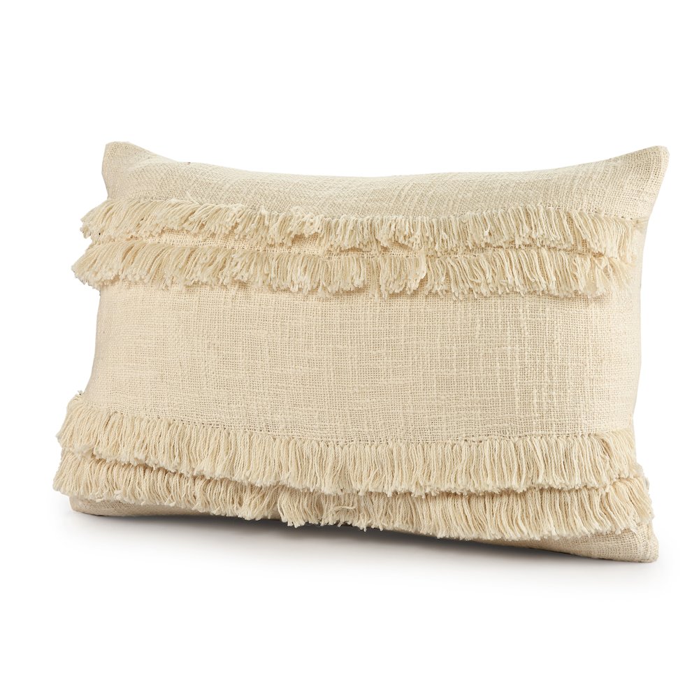 Beverly Fringed Solid Throw Pillow