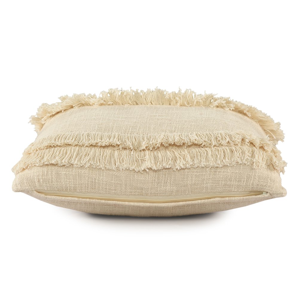 Beverly Fringed Solid Throw Pillow