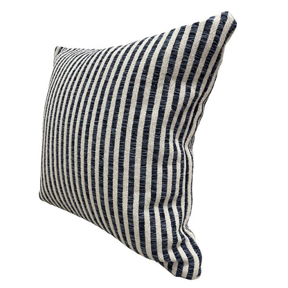 Ox Bay Blue/White Stripe All-Natural Cotton Pillow Cover, Set of 4