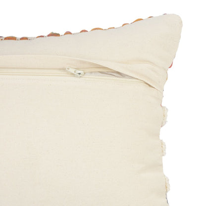 Ox Bay Hand-Woven Multicolored/Cream Stripe All-Natural Cotton Pillow Cover