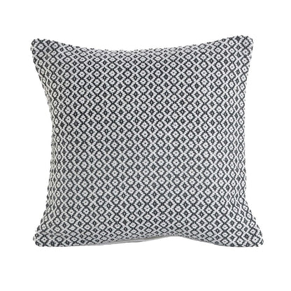 Ox Bay Hand-Woven Black/White Geometric All-Natural Cotton Pillow Cover