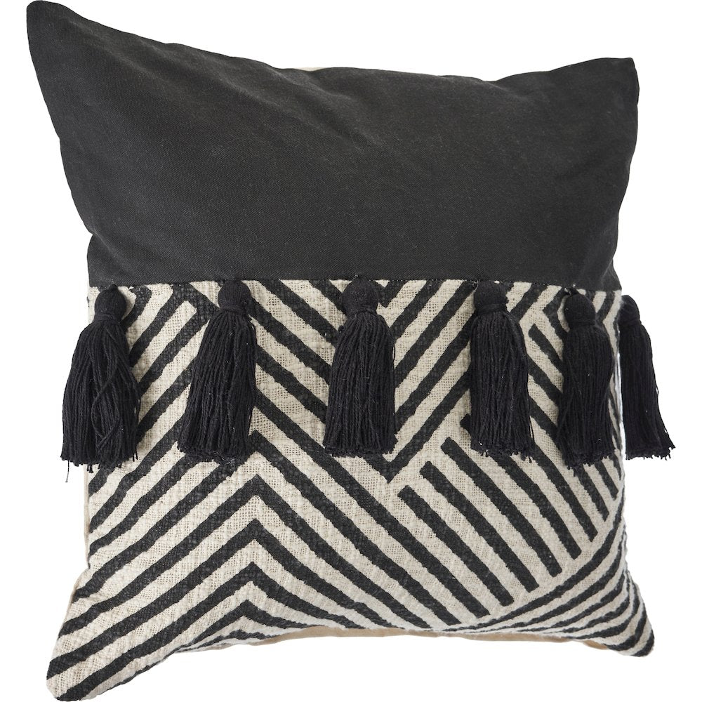 Black and White Chevron Throw Pillow