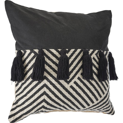 Black and White Chevron Throw Pillow
