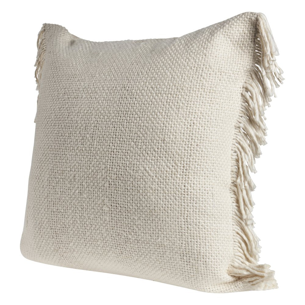 Ox Bay Hand-stitched Cream Distressed All-Natural Cotton  Pillow Cover