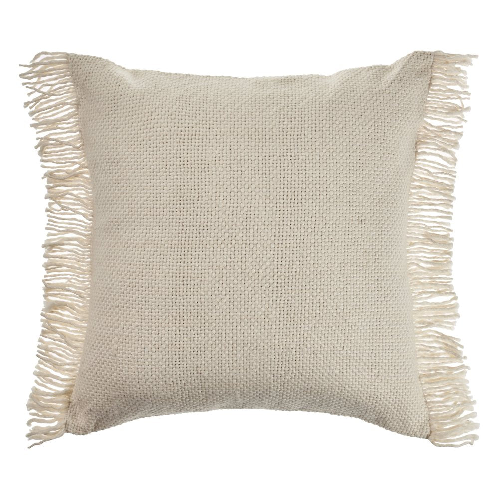 Ox Bay Hand-stitched Cream Distressed All-Natural Cotton  Pillow Cover