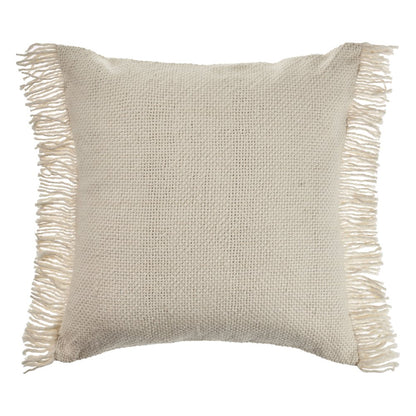 Ox Bay Hand-stitched Cream Distressed All-Natural Cotton  Pillow Cover