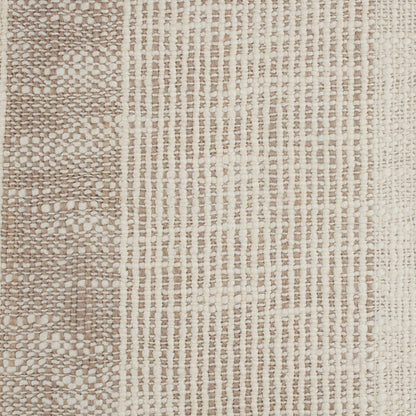 Ox Bay Tan/Cream Stripe All-Natural Cotton Pillow Cover