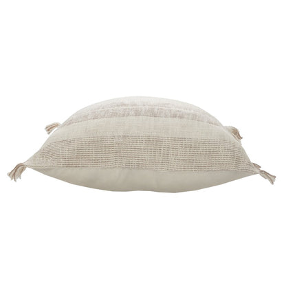 Ox Bay Tan/Cream Stripe All-Natural Cotton Pillow Cover