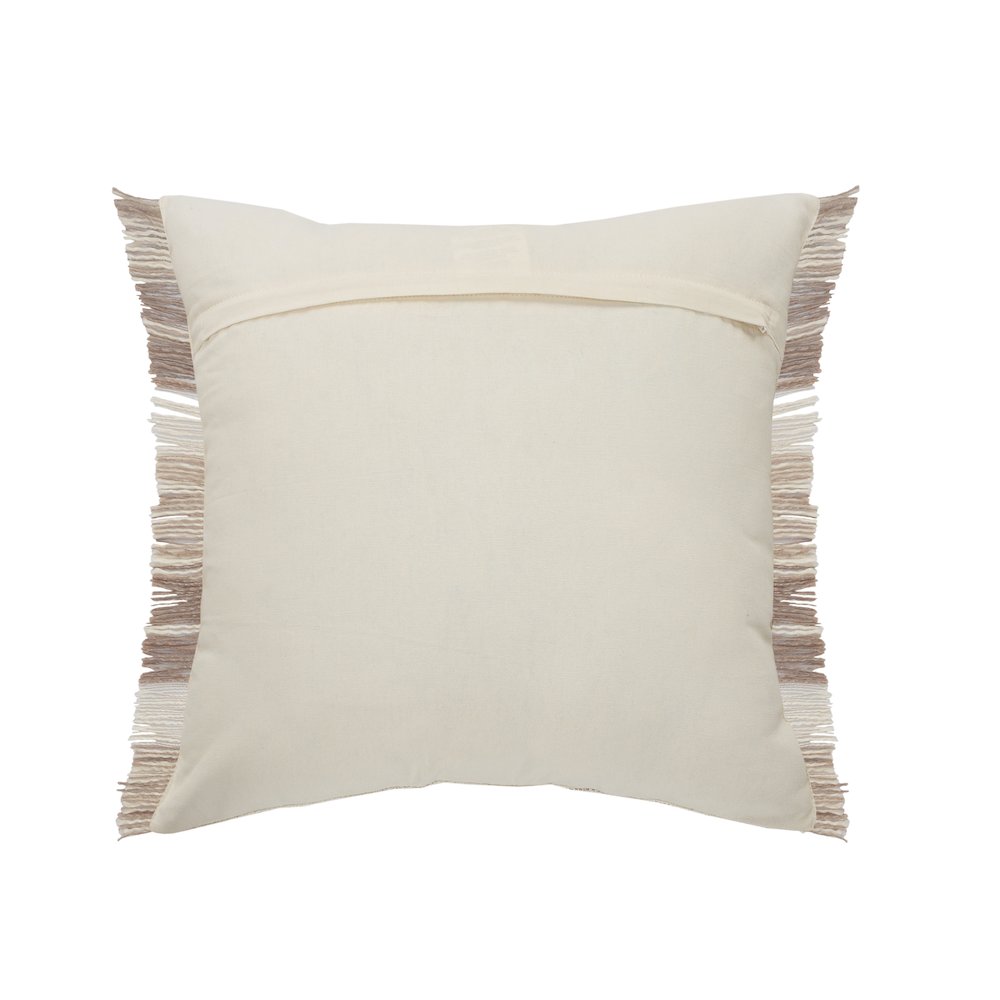 Ox Bay Tan/Cream Stripe All-Natural Cotton Pillow Cover