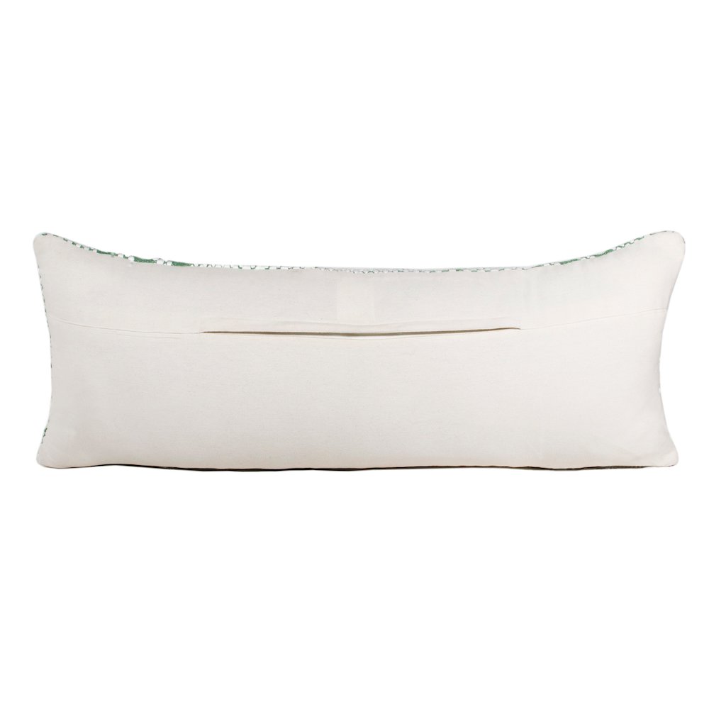 Ox Bay Hand-Woven Black/White Diamond Cotton Blend Pillow Cover