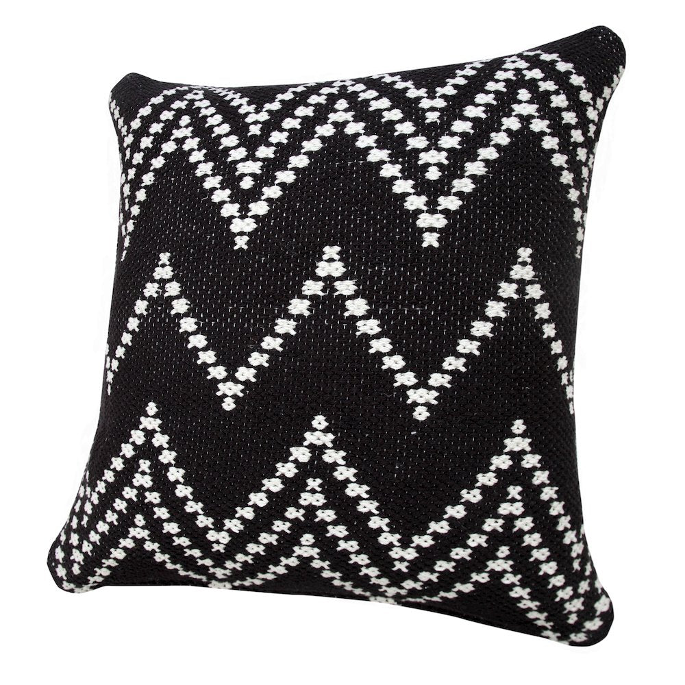 Evette Rios Modern Motif Woven Chevron Cotton Blend Throw Pillow