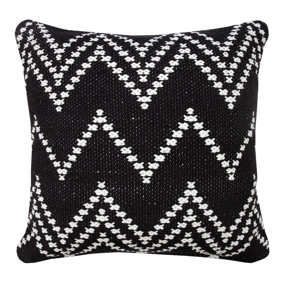Evette Rios Modern Motif Woven Chevron Cotton Blend Throw Pillow