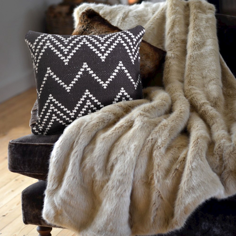 Evette Rios Modern Motif Woven Chevron Cotton Blend Throw Pillow