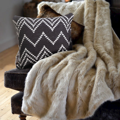 Evette Rios Modern Motif Woven Chevron Cotton Blend Throw Pillow