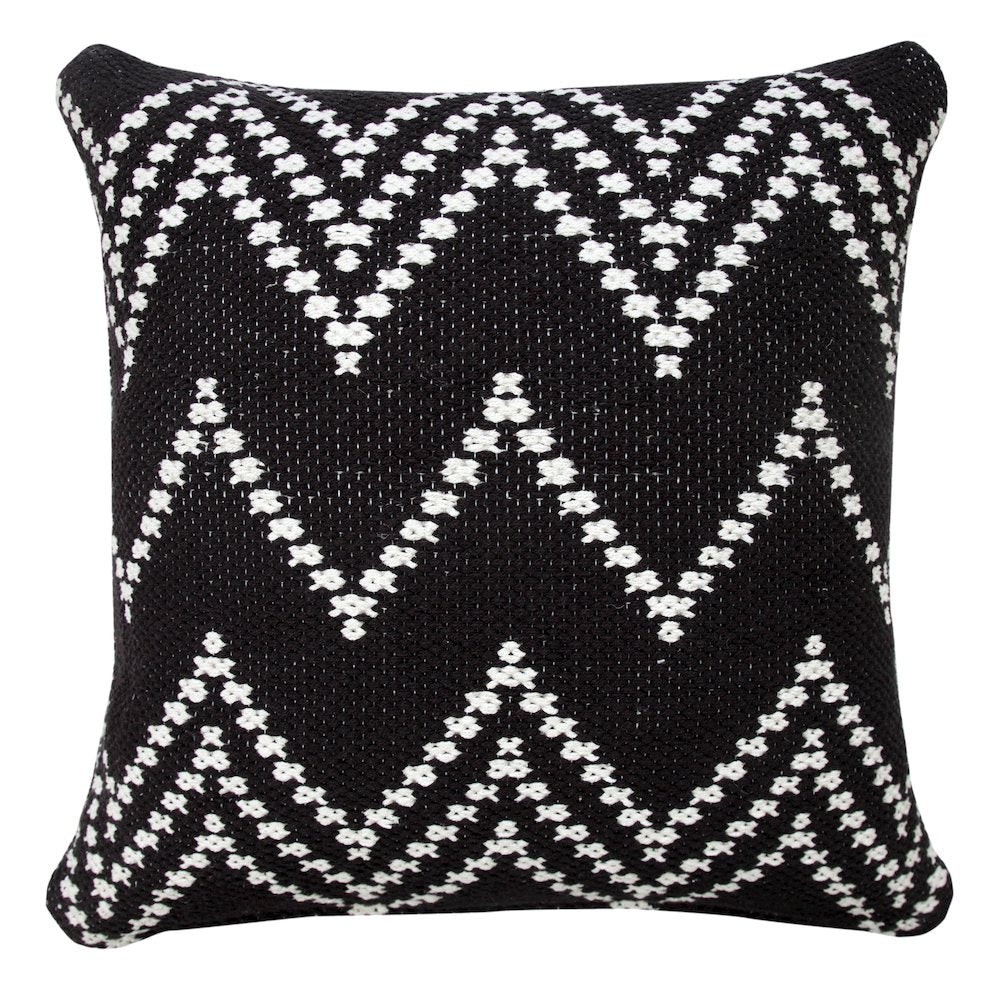 Evette Rios Modern Motif Woven Chevron Cotton Blend Throw Pillow