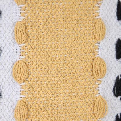 Ox Bay Hand-Woven Yellow/Black Stripe All-Natural Cotton Pillow Cover