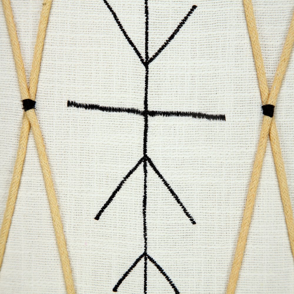 Ox Bay Hand-Woven White/Black Geometric All-Natural Cotton  Pillow Cover