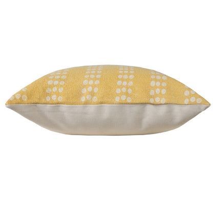 Evette Rios Jubilee Polka Dot Stripe Stonewashed Cotton Throw Pillow, Yellow