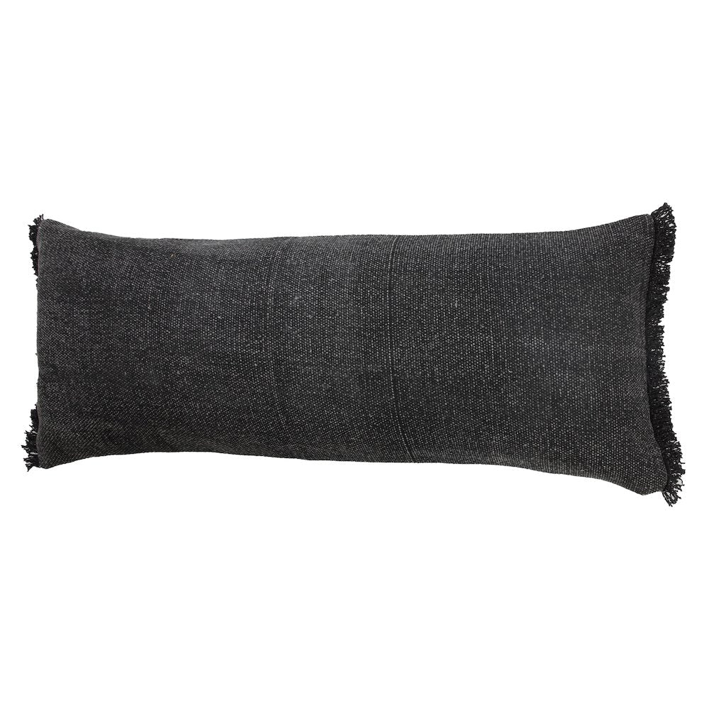 Ox Bay Black Solid All-Natural Cotton Pillow Cover