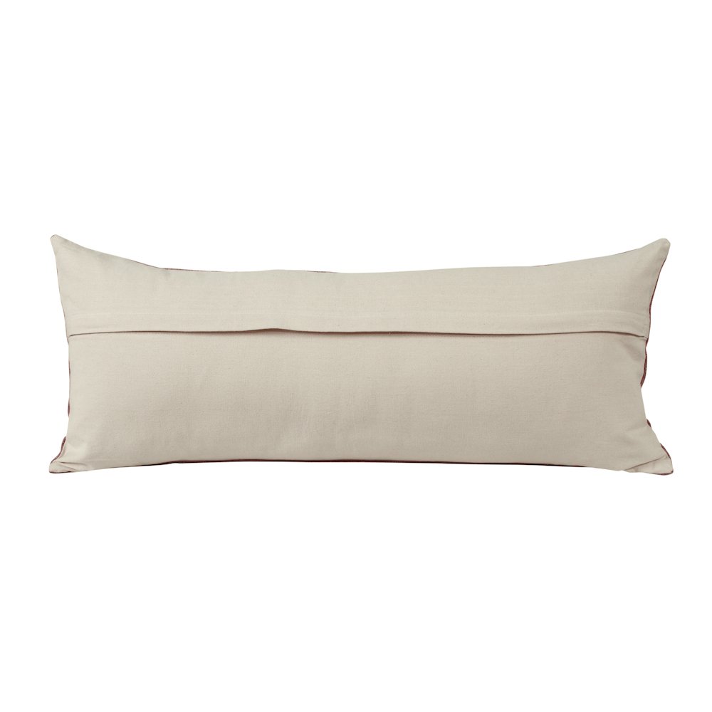Ox Bay Hand-Woven Red/White Medallion All-Natural Cotton  Pillow Cover