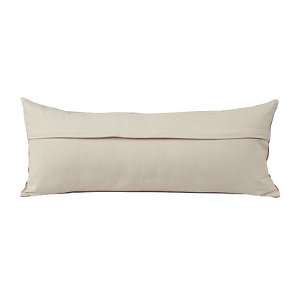 Ox Bay Hand-Woven Red/White Medallion All-Natural Cotton  Pillow Cover
