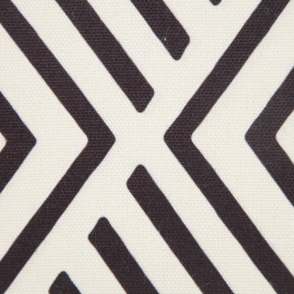 Veranda PET Yarn Poly Filled Pillow in Black/White, 20" x 20"