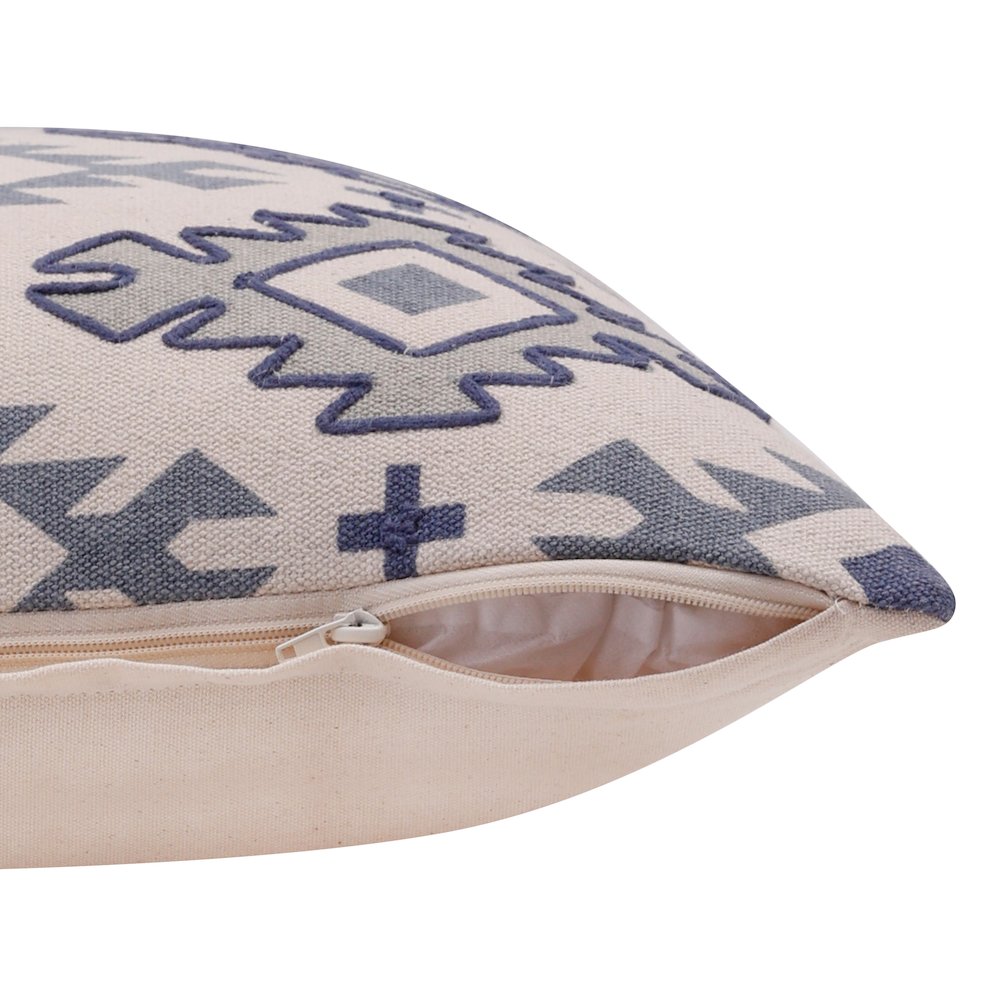 Sedona Cotton Poly Filled Pillow in Blue/Gray, 20" x 20"